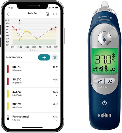 Braun ThermoScan 7+ connect Ear Thermometer with Family Care app