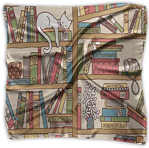 Elegant Women Silk Scarf Square Neck Scarves Neckerchief Perfect Gift