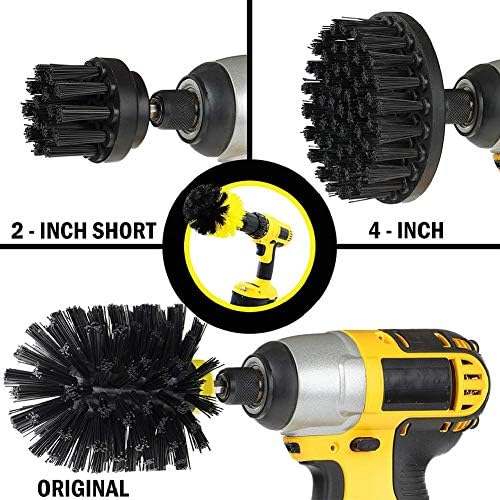 CricTeQleap Useful Tools, 3Pcs/Set Electric Drill Brush Kit Plastic Round Carpet Glass Cleaning Scrubber