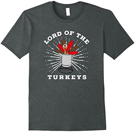 Mens Lord of the Turkeys Thanksgiving Deep Fried Turkey Tee 2XL Dark Heather
