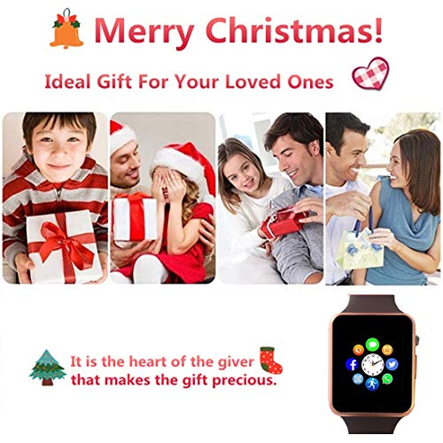 Smart Watch Phone, Smartwatch with Camera Pedometer Call Text SNS Sync SIM Card Slot TF Card Music Player Alarm Compatible with Android and iPhone (Partial Functions) for Men Women Teens Kids - Thumbnail 3