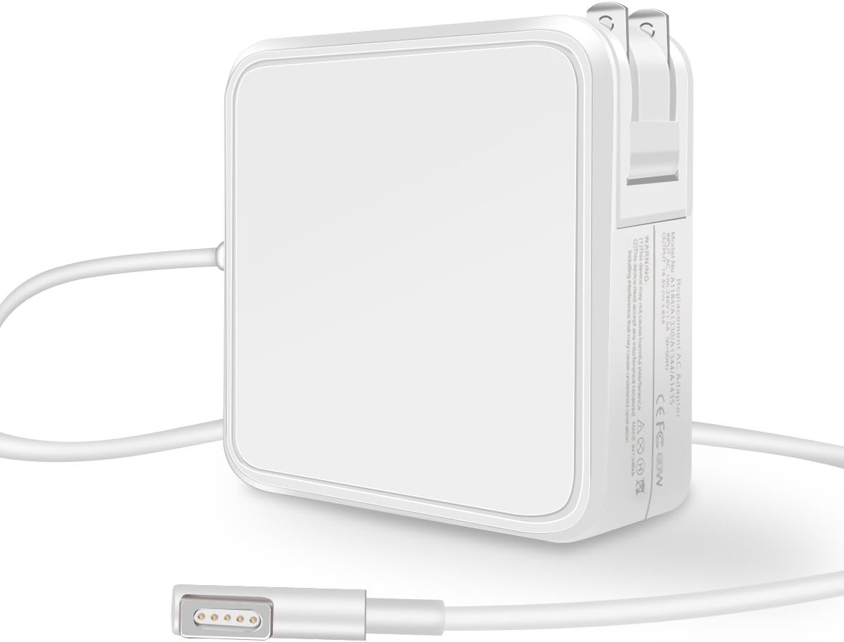 Macbook Air Charger, 45W Magsafe L-Tip Power Adapter Charger replacement for MacBook Air 11/13 inch (White)