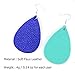 PAMASE 10 Pairs Fashion Teardrop Faux Leather Earrings Petal Dangle Leaf Drop Handmade Lightweight Women Girls Earrings (Teardrop)