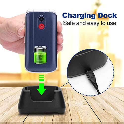 Uleway 3G Senior Cell Phone Big Button Flip Phone for Seniors Att