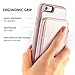 ZVE Case for Apple iPhone 6 Plus and iPhone 6s Plus, 5.5 inch, Leather Wallet Case with Credit Card Holder Slot Zipper Wallet Pocket Purse, Cover for Apple iPhone 6 Plus / 6s Plus - Rose Gold