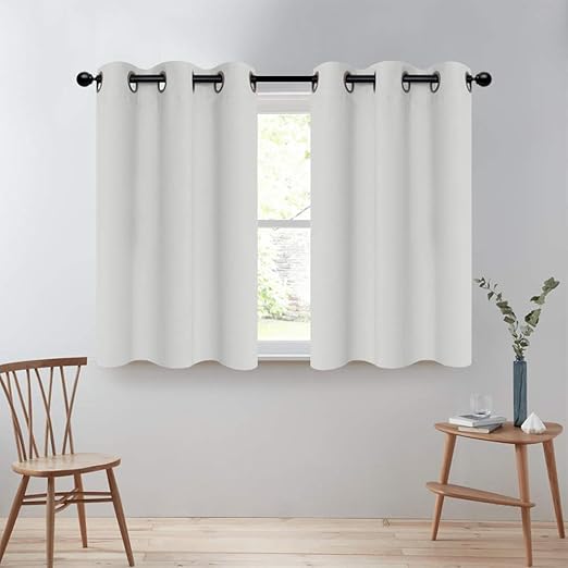 Amazon Com Curtains 45 Inch Length Kitchen Curtains Grommet Top