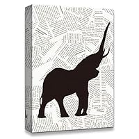 Canvas Wall Art Animal On The Newspaper Canvas Prints Home Artwork Decoration for Living Room,Bedroom - 12x18 inches