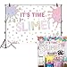 Allenjoy 7x5ft Unicorn Slime Backdrop for Girls Birthday Party Decoration Pink and Purple Star It is Time Summer Fun Themed Children Kids Photography Background Photo Studio Booth Props Banner