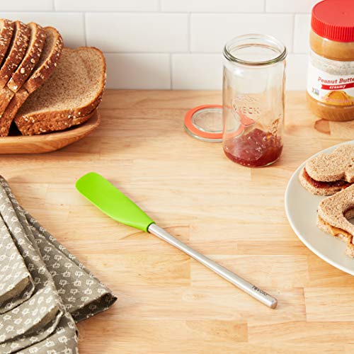 image for Tovolo Flex-Core Stainless Steel Narrow Handled Jar Scraper Spatula, R