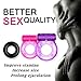 VIARDEJI® Vibrating Cock Ring Sex Toys – 2 Penis Rings w. Clit Stimulator & 1 Cock Ring for Better Stronger Erection
