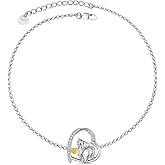 PROESS Highland Cow Bracelet 925 Sterling Silver Cow Bracelet Highland Cow Jewelry Gifts for Women Cow Lovers