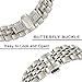 TRUMiRR for Samsung Galaxy Watch 46mm Bands, 22mm Solid Quick Release Watch Band Metal Stainless Steel Butterfly Buckle Strap for Gear S3 Classic Frontier, Gear 2 R380 R381 R382 Smartwatch,Silver
