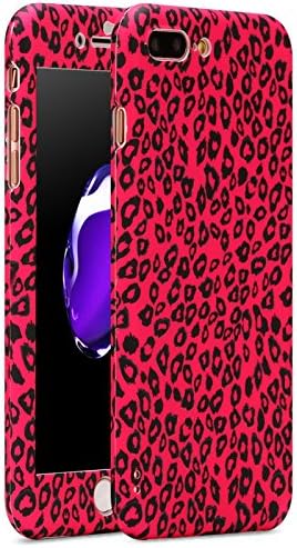 iPhone 7 Plus case, Vancer Full Body Protection [360 Degree All-around] Series, Hard Slim Premium shockproof Cover with Tempered Glass Screen Protector for iPhone 7 Plus(5.5) (Red Leopard)