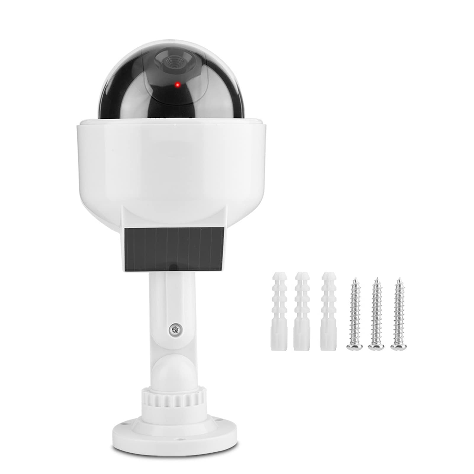 Dummy Fake Security Camera Dome CCTV Camera Solar Powered Security Camera with Flashing LED Light for Home/Warehousecamera