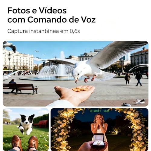 YARUIKE Óculos Inteligentes X01, equipado com câmera de 8MP, tradução em tempo real, Bluetooth 5.3, gravação em 1200P, estabilização de 6 eixos, reprodução de música e função de chamadas (Branco)