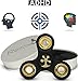 Rellaxe Anti-Anxiety Black & Gold Hand Spinner Helps Focusing Black Fidget Spinner [Not 3D] Premium Quality EDC Focus for Kids & Adults -Stress Reducer Relieves ADHD Anxiety Fidget Toy Bearing Si3N4