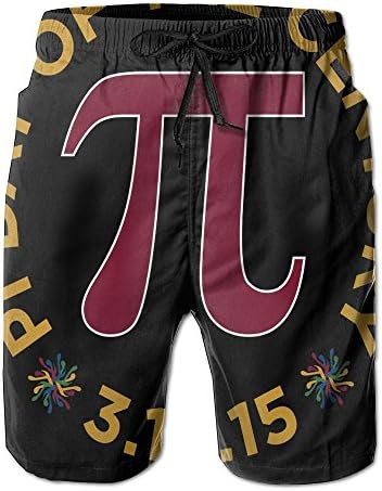 JINYIPI Board Shorts PI Day Men's Quick Dry Classical colorful Swim Trunk Beach Boardshorts
