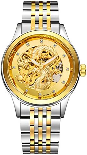 Kteta Skeleton Automatic Mechanical Watch for Men Tourbillon Wrist Watches Stainless Steel Strap 50M Waterproof