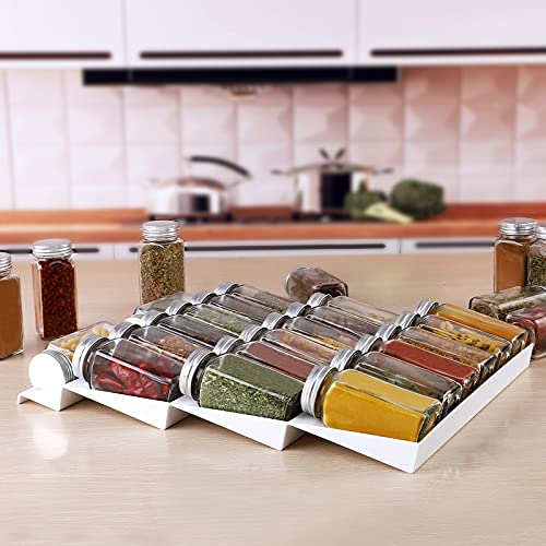 Adjustable Spice Rack Drawer Organizer, 12" to 23" Stackable Tray