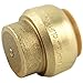 SharkBite 3/4 Inch Push Cap, Push to Connect Brass Plumbing Fitting, PEX Pipe, Copper, CPVC, PE-RT, HDPE, U518LFA