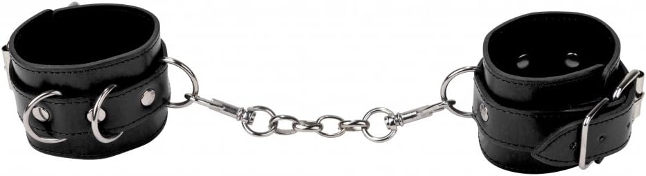 Ouch! Leather Cuffs, Black - Image 4