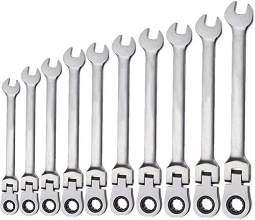 Flexible Ratchet Action Wrench Spanner Nut Tool Head Ratchet Metric Spanner Open End And Ring Wrenches Tool Size 8Mm-13Mm 8MM