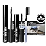 Mirenesse Cosmetics Best 3D Fiber Instant Lash Mascara Last All Day, waterproof, smudge proof & hypoallergenic ingredients. non-toxic and natural. Black Winner Best Mascara