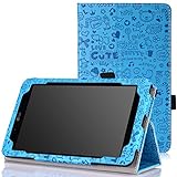 MoKo LG G Pad 7.0 Case - Slim Folding Cover Case for LG G Pad V400 / V410 (LTE) / VK410 / UK410 / LK430 (G Pad F7.0) 7-Inch Android Tablet, Cutie Charm BLUE (With Smart Cover Auto Wake / Sleep)