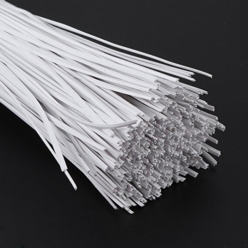 BESTOMZ 5.9" Plastic Wire Twist Ties Cable Wrap Organizer Ties, 500pcs (White)