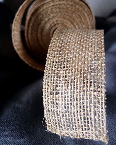 Burlap Ribbon 10 Yard Roll - Available in 4 Colors (Natural)