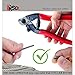 Heavy-Duty Wire Cutter (7,5-inch) for DIY Projects, Railing, Decking, Wire Seals & Bicycle Cable. Sharp & Precise One-Hand Operation 7,5