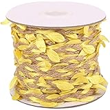 Artificial Vine 45 Feet 15 Yards Leaves Ribbon Trim Fake Foliage Leaf Plant Garland Rustic Jute Twine Decorative Rattan for W