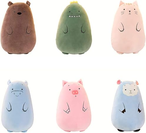 Amazon 添い寝枕 アニマル キャラクター ぬいぐるみ ふわふわ 柔らか 大きめ 大人 赤ちゃん 子供用 可愛い ギフト お誕生日プレゼントに お祝い 快適 クッション 昼寝 12種動物 ぬいぐるみ おもちゃ