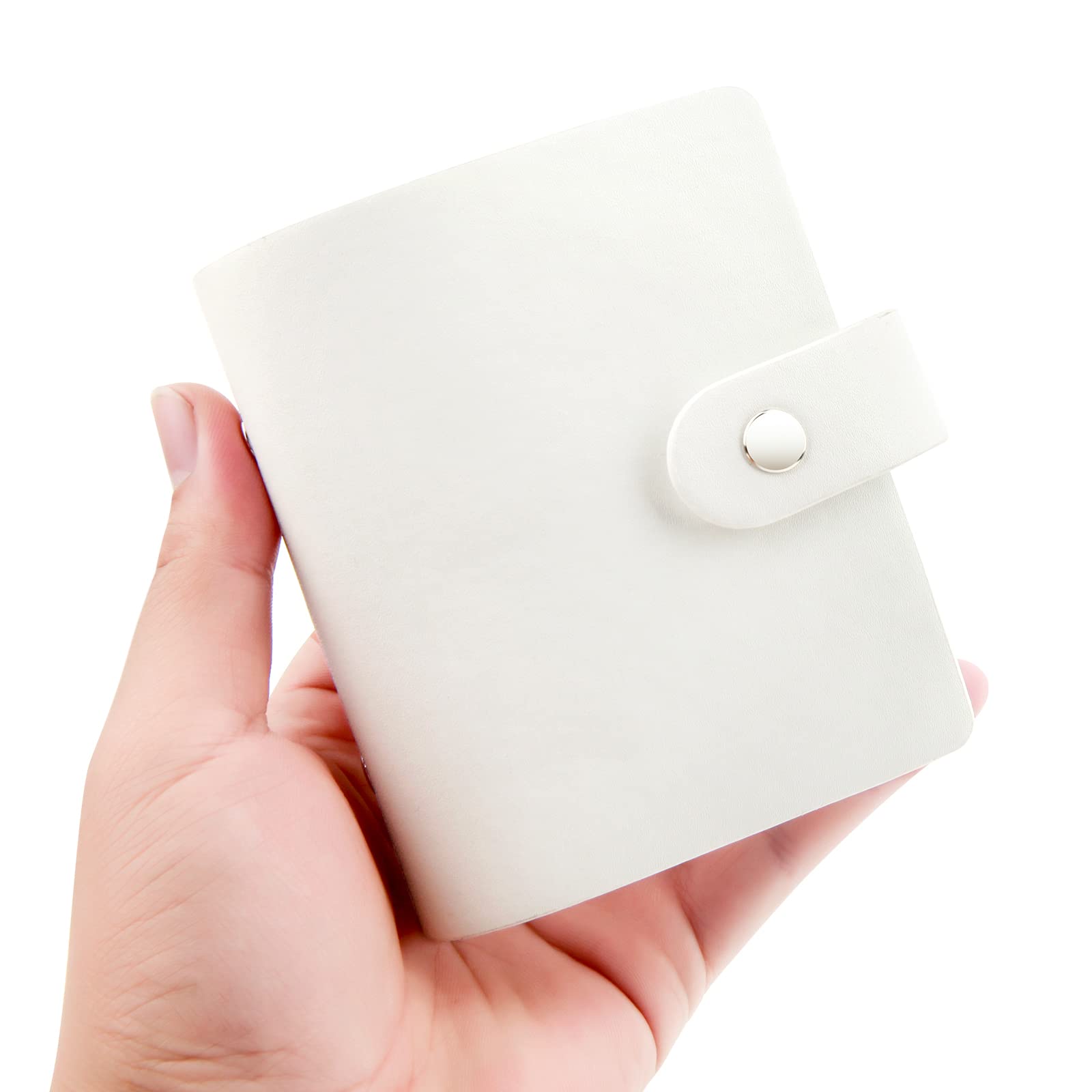 Ruibytree 52 Pockets Mini Instant Film Photo Album for Fujifilm Instax Mini 12 11 9 8 8+ 40 7S 90 SE, PU Leather Cover Small Album for Polaroid 2x3 Pictures (White, 1Pack)