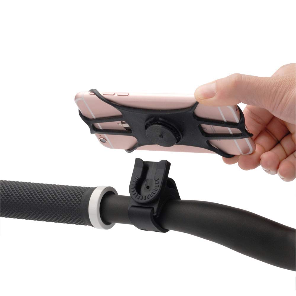 SOOJET Bike Phone Holder, Adjustable Bicycle Telephone Mount 360° Rotatable Mobile Phone Stand for Motorcycle/Mountain Bike/MTB Handlebar Smartphone Cradle Universal Motor Bike Phone Holder