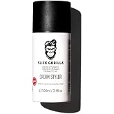 Slick Gorilla Hair Styling Cream for Men, Medium Hold, 3.38 Fl Oz | Medium hold cream styler helps smooth frizz, shape natural movement and leave a low-shine finish on damp or dry hair
