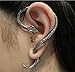 Sumanee Vintage Snake Wind Temptation Silver Ear Stud Gothic Punk Cuff Wrap Earrings JP