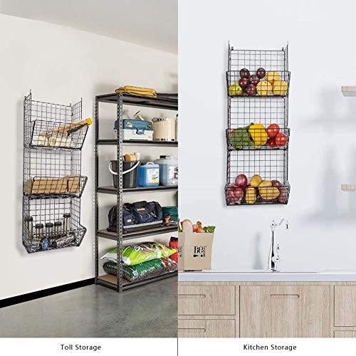 3 Tier Wall Vegetable Storage, Vegetable Rack Wall with SHOOKS Large