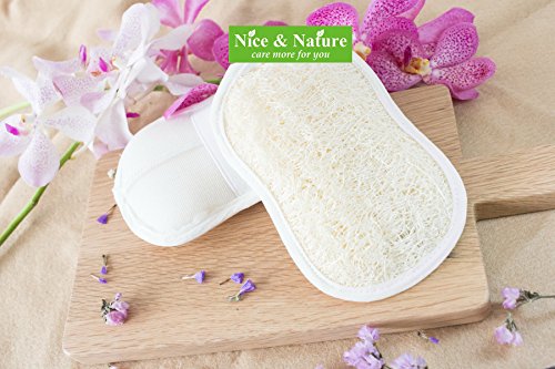 2 Exfoliating Loofah Pads for Bath, Loofah Pads for Spa and Shower, Naturally Anti-aging Most Effective Skin Firming, Cleaning and Skin Rejuvenation, Remove Stubborn Dirt and Stimulate Blood Flow - Thumbnail 3