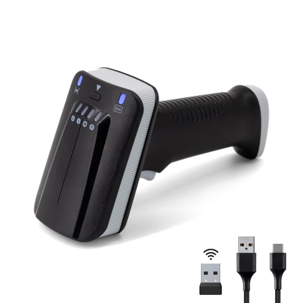 Photo 1 of YANZEO SR290 UHF RFID Reader Handheld Terminal Barcode Scanner 1D/2D QR Barcode Reader Bluetooth 2.4 GHz+Wired USB Bar Code Reader for Jewelry/Clothing/Shoe Store, Supermarket, Warehouse