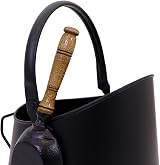 CHARLES BENTLEY Black Iron Coal Bucket Shovel Set Wooden Grip Handles view 8