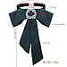 Lovelychica Bohemian Necklace Bowties Ladies Bow Tie Adjustable Neckwear Bowknot Chiffon Necklace Black Velvet False Collar Choker Wedding Party for Women Girls