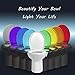 Toilet Bowl Light, Universal Motion-Activated Light, LED GO-and-Glow nightlight, 8 Color Options and Color Rotate Mode for Nighttime Trips to Bathroom by Delamu