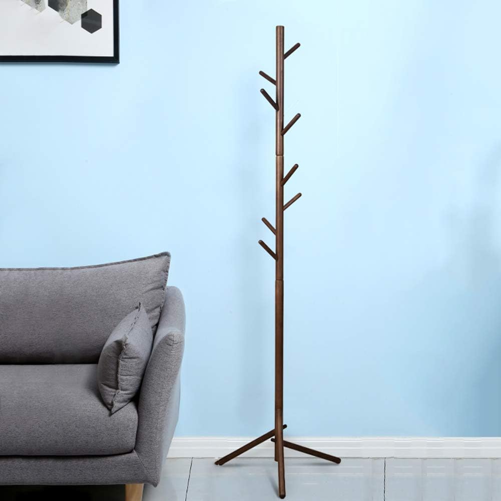 Perchero de madera de almacenamiento, árbol de entrada, árbol de abrigo