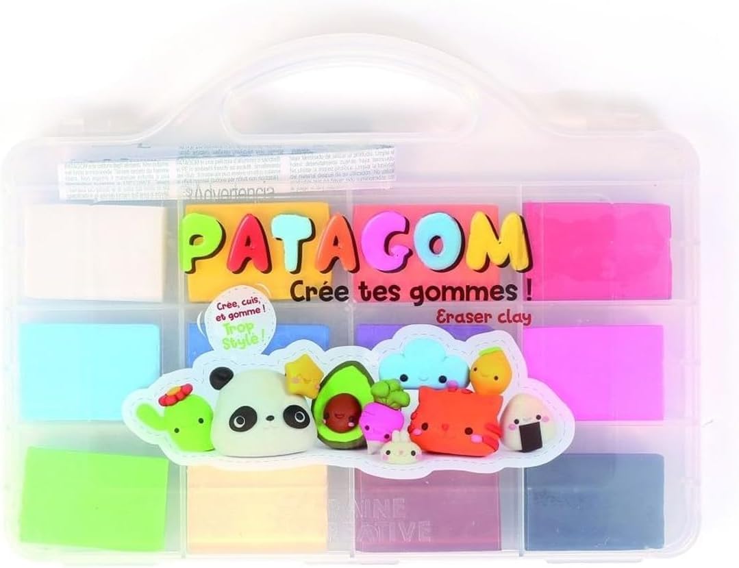 Graines Créatives Patagom 12-color Eraser clay box