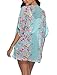 Women's Chiffon Floral Kimono Cardigan Open Front Beach Cover Up Tops Blouses Wrap Shawls