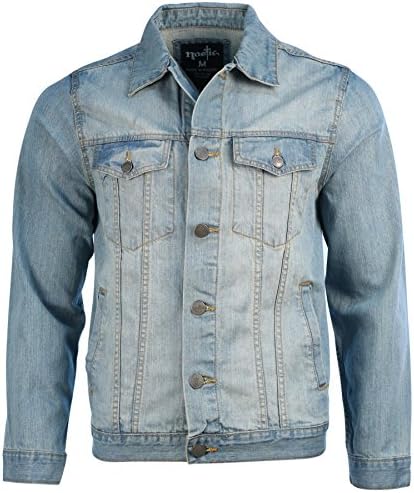 Nostic Men's Button Front Jean Jacket-Medium Blast 2603-2XL