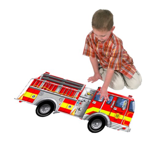 Melissa & Doug Fire Truck Jumbo Jigsaw Floor Puzzle (24 pcs, 4 feet long)