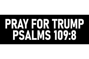 BRIAN BULA Pray For Trump Psalms 109:8 Sticker - Funny Trump Sucks and Needs to be Impeached - black