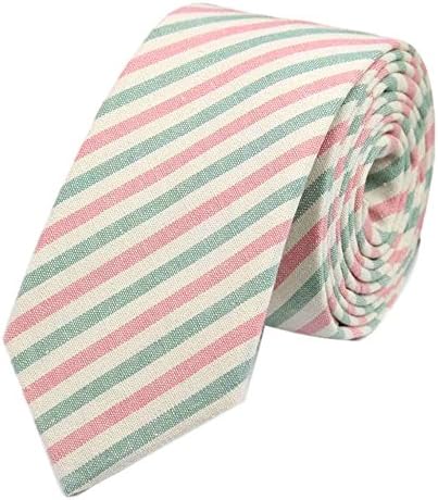 Gazebo Green Cotton Stripes Necktie (Choose your Color) (Rose/Green Stripes)